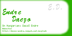 endre daczo business card